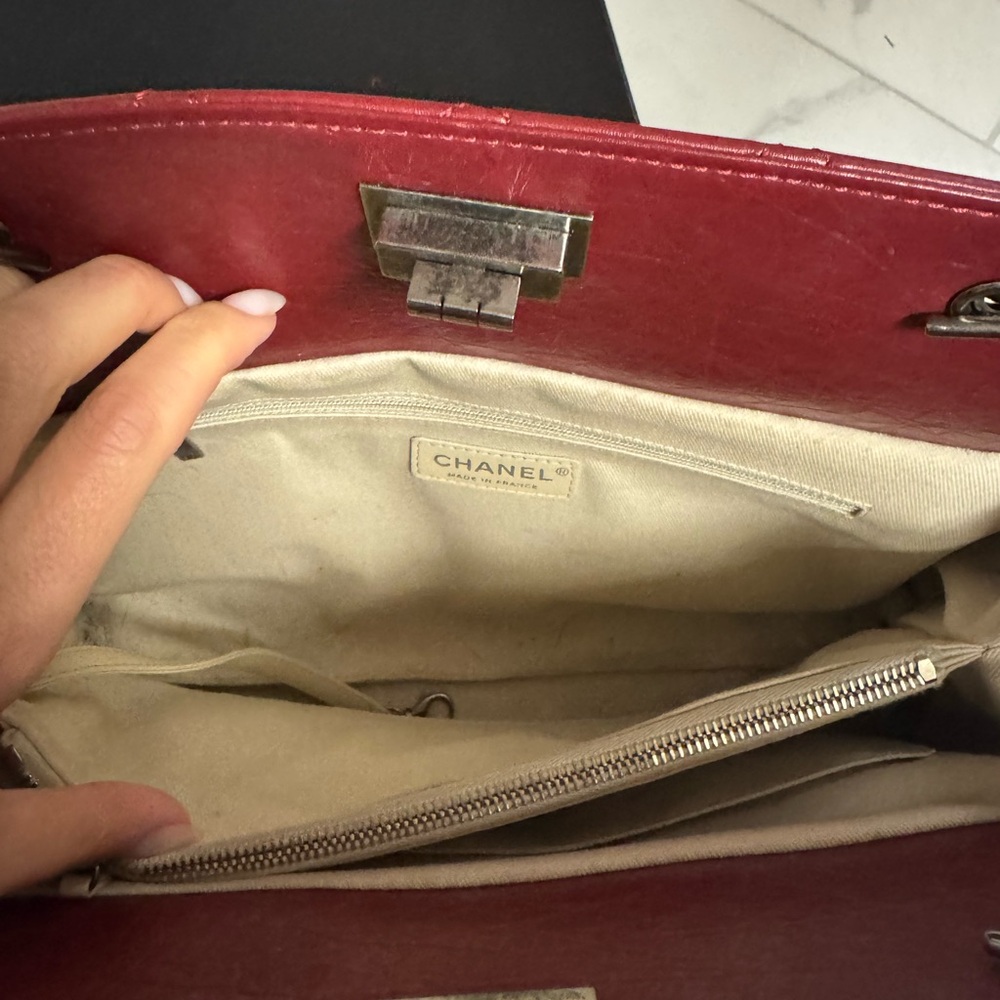 Chanel Red Quilted Chain Tote Shoulder Bag - Picture 11 of 16